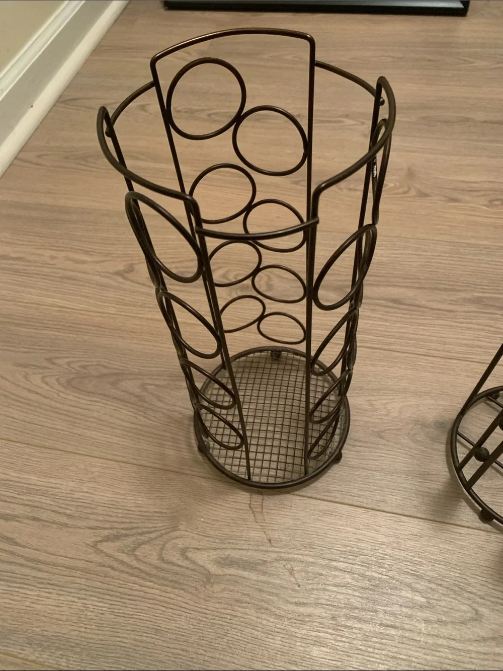 2 metal  Toilet Paper Holder Stand in Dark Brown